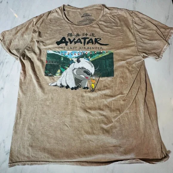 Avatar The Last Airbender Unisex T-Shirt Beige Cotton XL - Picture 1 of 8
